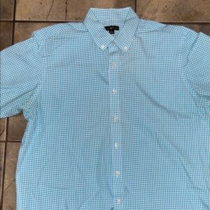 Club Room Light Blue Gingham Shirt